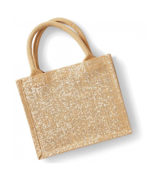 Shimmer jute mini gift bag Westford Mill 149 GSM